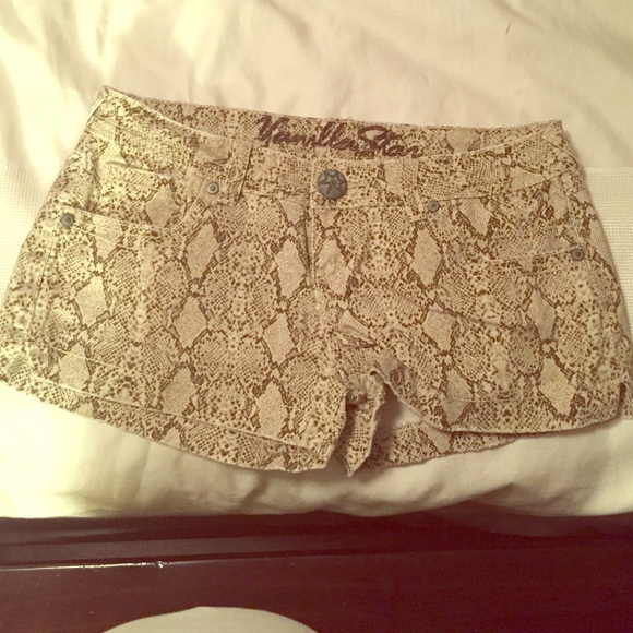 Snake print shorts