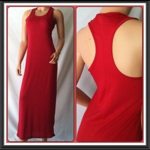 Red maxi dress