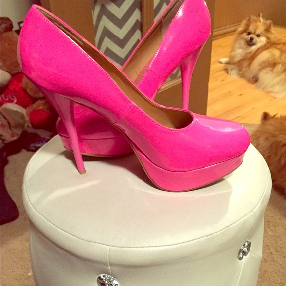 Charlotte Russe hot pink pumps!