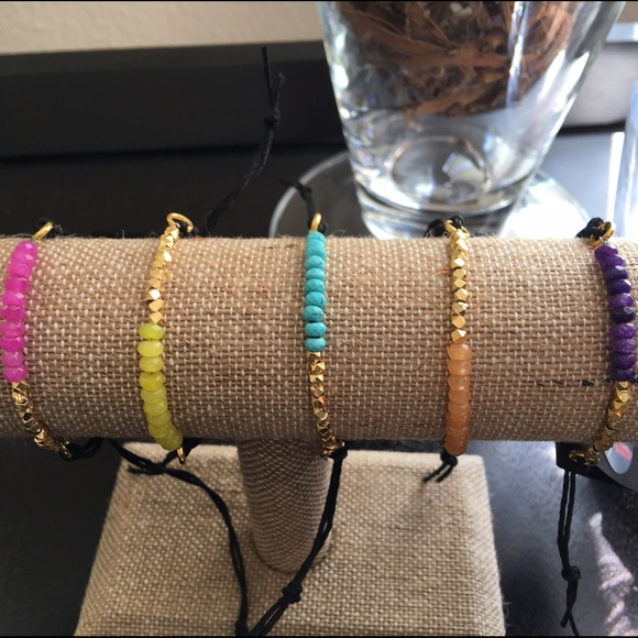 Jade & gold nugget bracelet - Picture 3 of 4