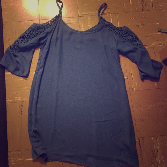 blue shift dress