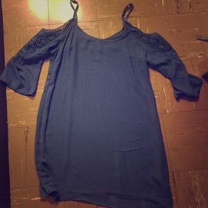 blue shift dress