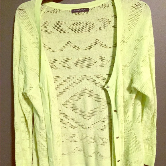 American Eagle Lime green cardigan