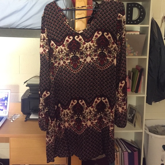 patterned shift dress
