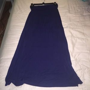 Dark Blue Charlotte Russe Maxi Skirt