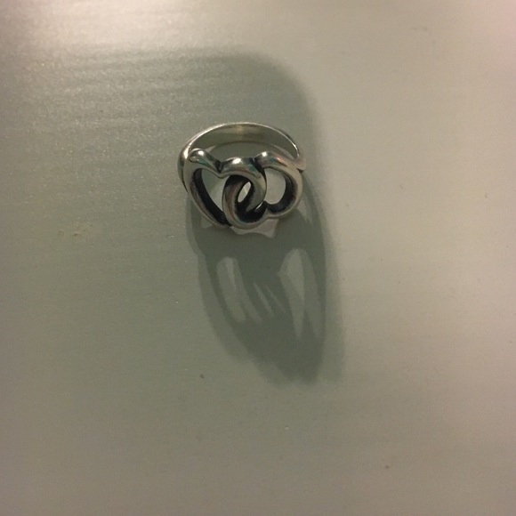 James Avery double heart ring