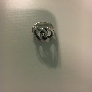 James Avery double heart ring