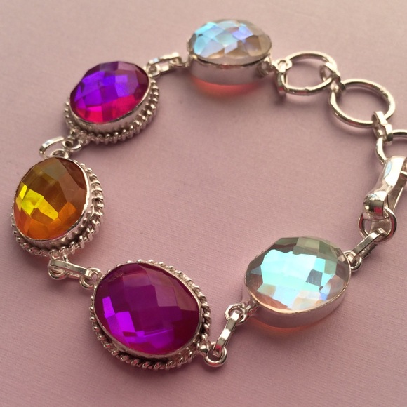Handmade Jewelry - 🎀STERLING SILVER 🎀LAVISH RAINBOW FIRE TOPAZ