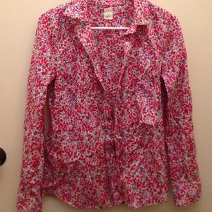 J. Crew Liberty Print Perfect Shirt