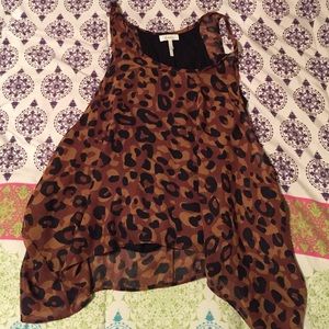 Flowy cheetah print top