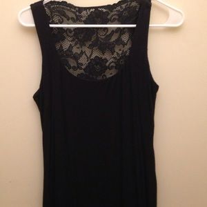 Bailey 44 Jersey Dress with Lace and Cowl Back