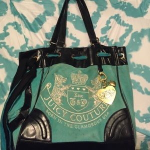 Juicy Couture teal hand bag
