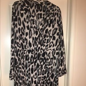 Leopard Faux Wrap Dress