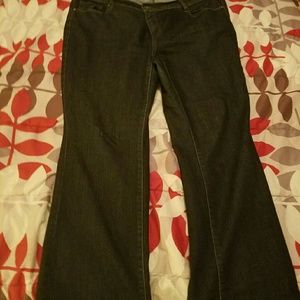 Plus DKNY boot cut dark blue wash jeans