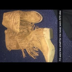 Fringe boots 7.5