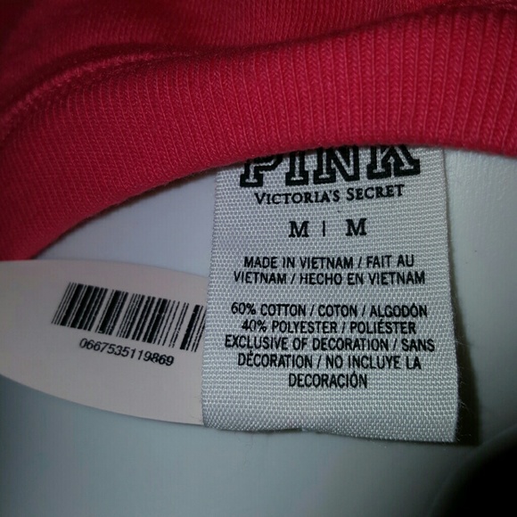*FINAL DROP PINK Sweatshirt sz. M NWT - Picture 2 of 2