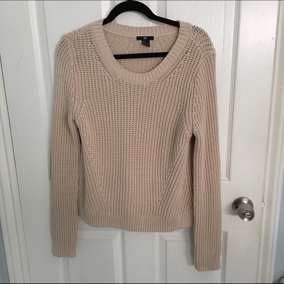 blush oversized knit sweater