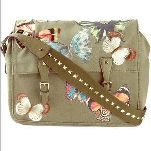 Valentino Butterfly Camouflage Messenger Bag