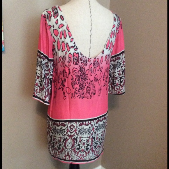 Pink & Black Cheetah Print Shift Dress - Picture 2 of 3