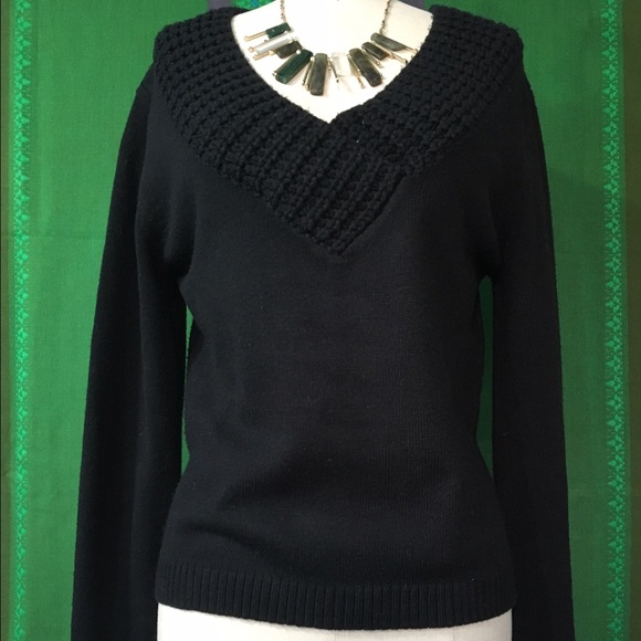 Black V-Neck Sweater