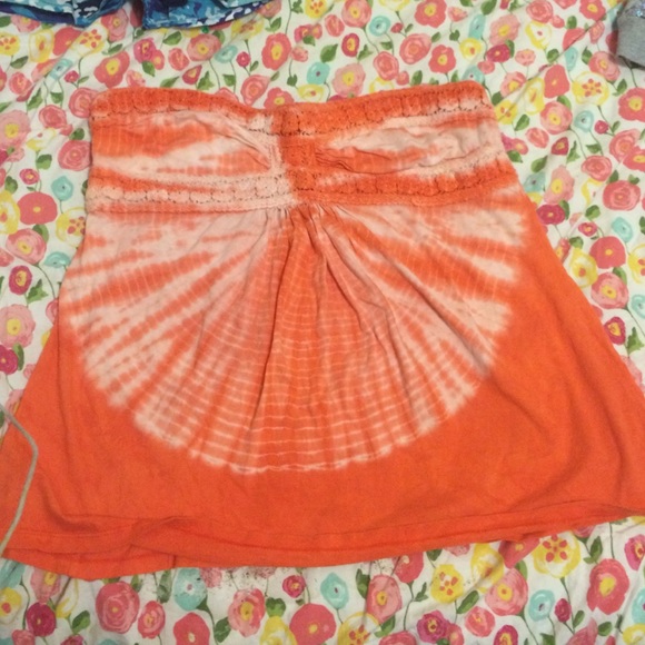 LANE BRYANT STRAPLESS BABYDOLL SUMMER TOP 14 16