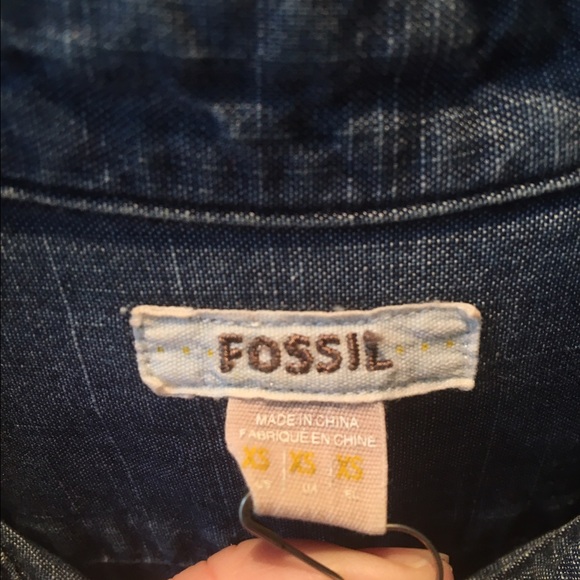Denim buttoned top by Fossil - Picture 2 of 2