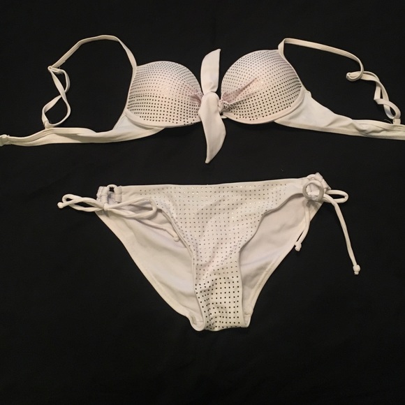 white rhinestone swimsuit