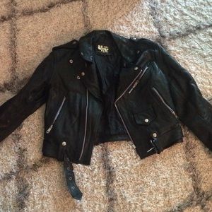 Motorcycle leather jacket worn once