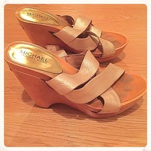 {Michael Michael Kors} Gold Wedges, 7M