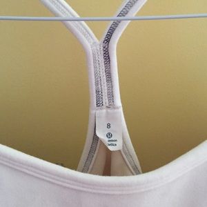White Lululemon size 8 Power Y tank
