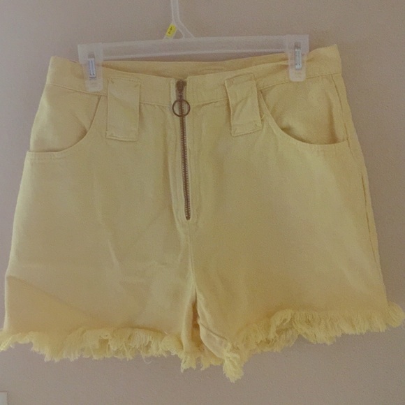 Yellow booty shorts