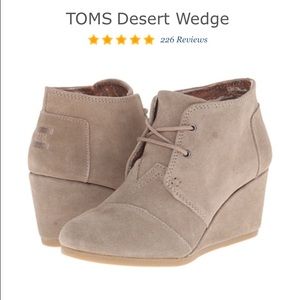 Toms taupe desert wedge size 7.5