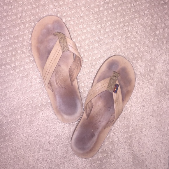 Rainbow Flip Flops