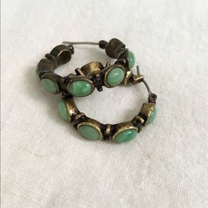 Turquoise hoops