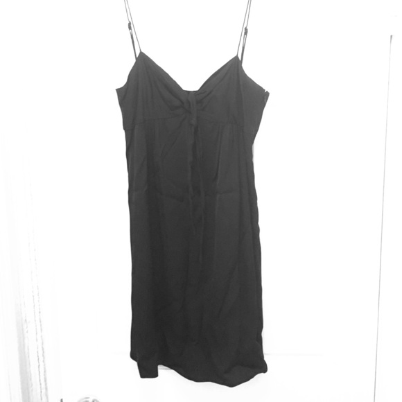 THEORY Black Slip Dress