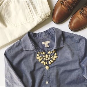 JCrew Lightweight Chambray Popover