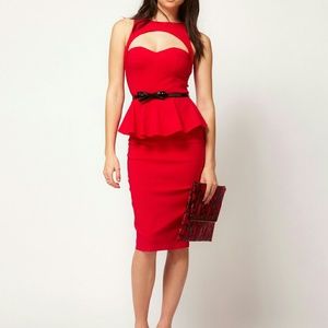 Asos peplum dress us size 4 best offer