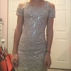 Nude lace sequin dress!!