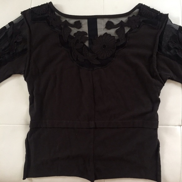 Black Freepeople lace top