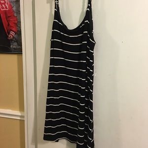 Striped spaghetti strap dress