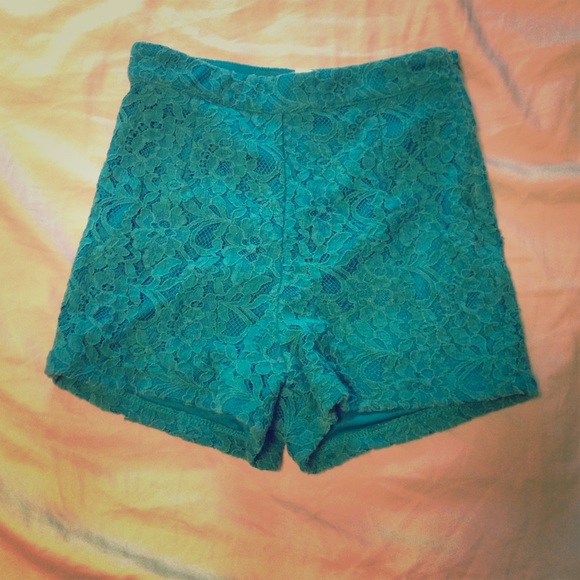 💙FOREVER 21 High Waisted Teal Blue Shorts💙