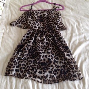 Tobi Cheetah Print Dress with Back Cutout