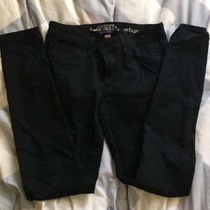 refuge black denim leggings/jeggings size 10