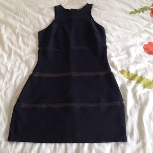 Tobi Black Mesh Paneling Bodycon Dress