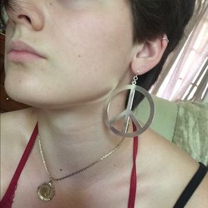 🌶Hippy peace sign earrings✌🏽