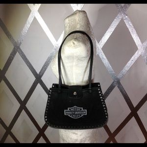 Harley Davidson suede black purse