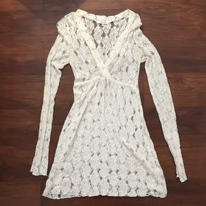 Lace, long sleeve dress