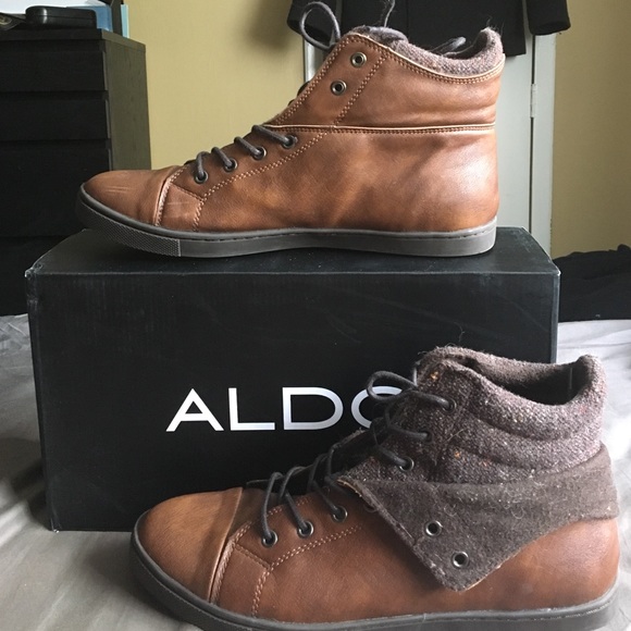 Aldo Men's Sneaker Boot Leather