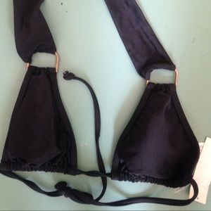 NBW w/ tags Old Navy black, halter bikini top Med