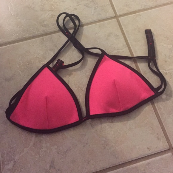 VS Neon Pink Triangle Bikini Top